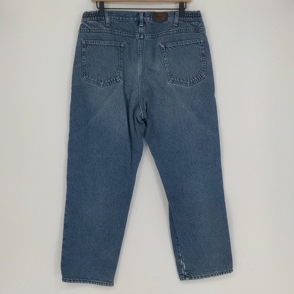 L.L. Bean Men's Comfort Waist Medium Wash Lined Straight Leg Jean Size 36 x 29 - Picture 12 of 15
